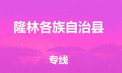 中山横栏镇到隆林各族自治县物流公司-中山横栏镇至隆林各族自治县全程派送