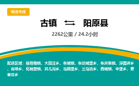 古镇到阳原县物流专线公司|古镇到阳原县专线|回程车运输