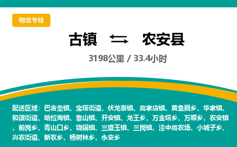 古镇到农安县物流专线公司|古镇到农安县专线|回程车运输