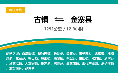古镇到金寨县物流专线公司|古镇到金寨县专线|回程车运输