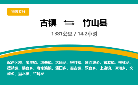 古镇到竹山县物流专线公司|古镇到竹山县专线|回程车运输