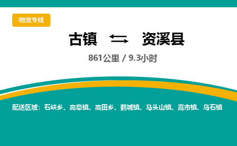 古镇到资溪县物流专线公司|古镇到资溪县专线|回程车运输