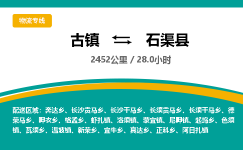 古镇到石渠县物流专线公司|古镇到石渠县专线|回程车运输