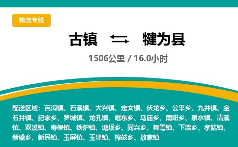 古镇到犍为县物流专线公司|古镇到犍为县专线|回程车运输