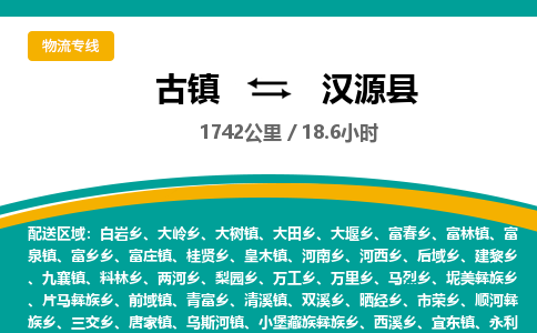 古镇到汉源县物流专线公司|古镇到汉源县专线|回程车运输