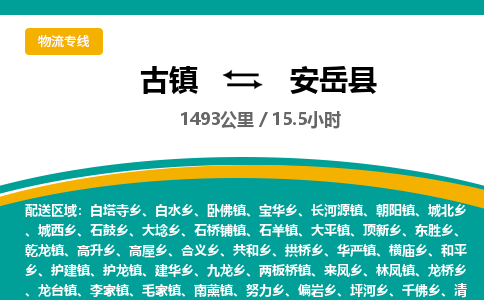 古镇到安岳县物流专线公司|古镇到安岳县专线|回程车运输