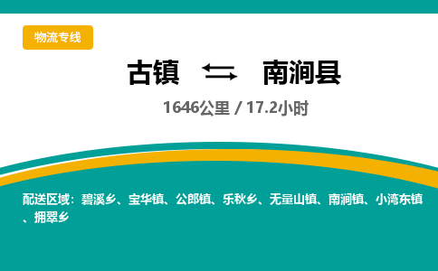 古镇到南涧县物流专线公司|古镇到南涧县专线|回程车运输