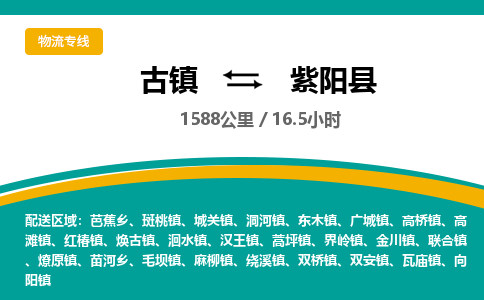 古镇到紫阳县物流专线公司|古镇到紫阳县专线|回程车运输