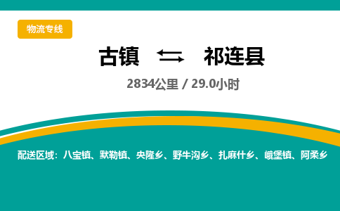 古镇到祁连县物流专线公司|古镇到祁连县专线|回程车运输